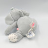 Doudou musical éléphant gris blanc étoiles NOUKIES NOUKIE'S