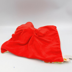 Doudou plat carré Winnie rouge jaune bleu orange feuilles DISNEY BABY