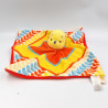 Doudou plat carré Winnie rouge jaune bleu orange feuilles DISNEY BABY