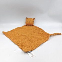 Doudou plat lion beige marron VERTBAUDET