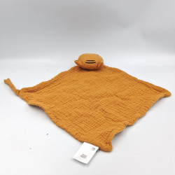 Doudou plat lion beige marron VERTBAUDET