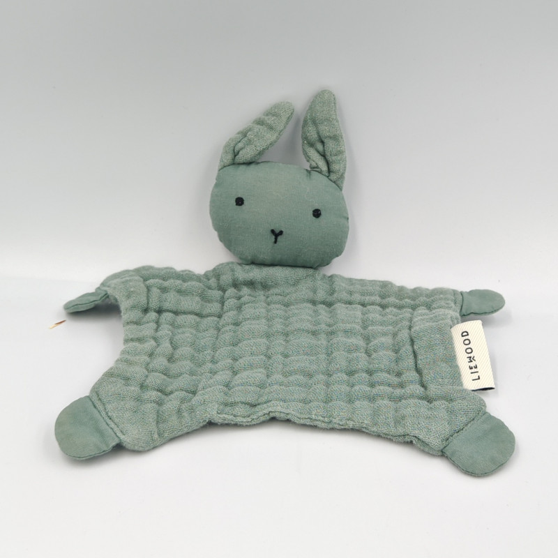 Petit doudou plat lapin bleu LIEWOOD