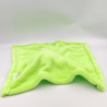 Doudou plat couverture grenouille verte jaune