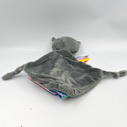 Doudou plat livre chat gris Bonne Nuit AUZOU