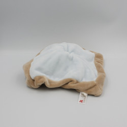 Doudou plat carré ours beige bleu NICOTOY SIMBA TOYS LOT DE 2