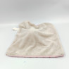 Doudou plat lapin gris rose étoiles KIMADI