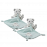 Doudou ours blanc mouchoir bleu sweet dream KIABI SIMBA TOYS lot de 2