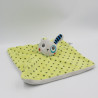 Doudou plat lapin vert gris étoiles KIMADI