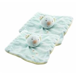 Doudou plat koala bleu Zen SYSTEME U lot de 2