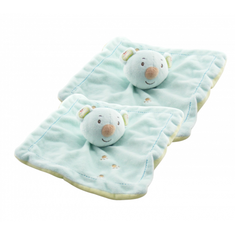 Doudou plat koala bleu Zen SYSTEME U lot de 2