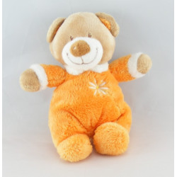 Doudou ours beige orange fleur NICOTOY 