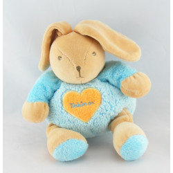Doudou lapin bleu bandeau orange TAKINOU