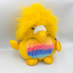 Ancienne peluche oiseau jaune arc en ciel AJENA