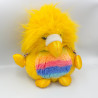 Ancienne peluche oiseau jaune arc en ciel AJENA