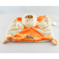 Doudou plat un amour de lapin rose VETIR