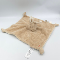 Doudou plat lapin beige blanc LITTLE DUTCH TIAMO