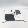 Doudou plat panda gris blanc pois GEMO