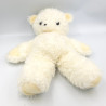 Ancienne peluche ours blanc écru beige CDJ