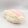 Ancienne peluche lapin rose blanc