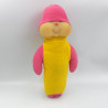 Ancien Doudou Luciole phosphorescent Toto rose jaune AJENA