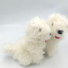 Ancienne Peluche chien blanc langue rouge