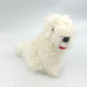 Ancienne Peluche chien blanc langue rouge lot de 2