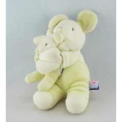 Doudou souris boule jaune orange vert bleu SUCRE D'ORGE