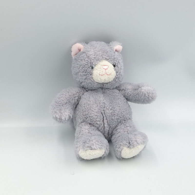 Doudou chat gris blanc GIPSY