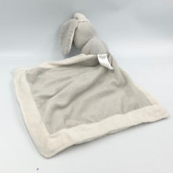 Doudou plat éléphant gris blanc Dumbo mouchoir couverture DISNEY