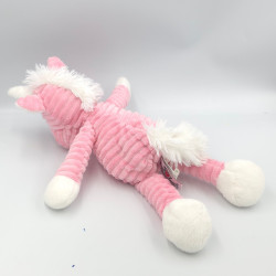 Doudou licorne rose blanc LELLY