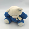 Doudou ours bleu blanc CHOCOLATINE