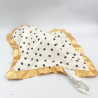 Doudou plat Mickey blanc or satin pois rayures Little Star DISNEY