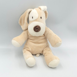 Doudou chien beige blanc nez marron SUCRE D'ORGE