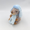 Peluche marmotte foulard bleu LOVY PELUCHES