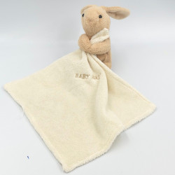 Doudou Lapin beige marron avec mouchoir Baby nat