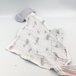 Doudou plat éléphant gris blanc lange PRIMARK