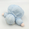 Ancien Doudou poupée chiffon tissu bleu pois COROLLE
