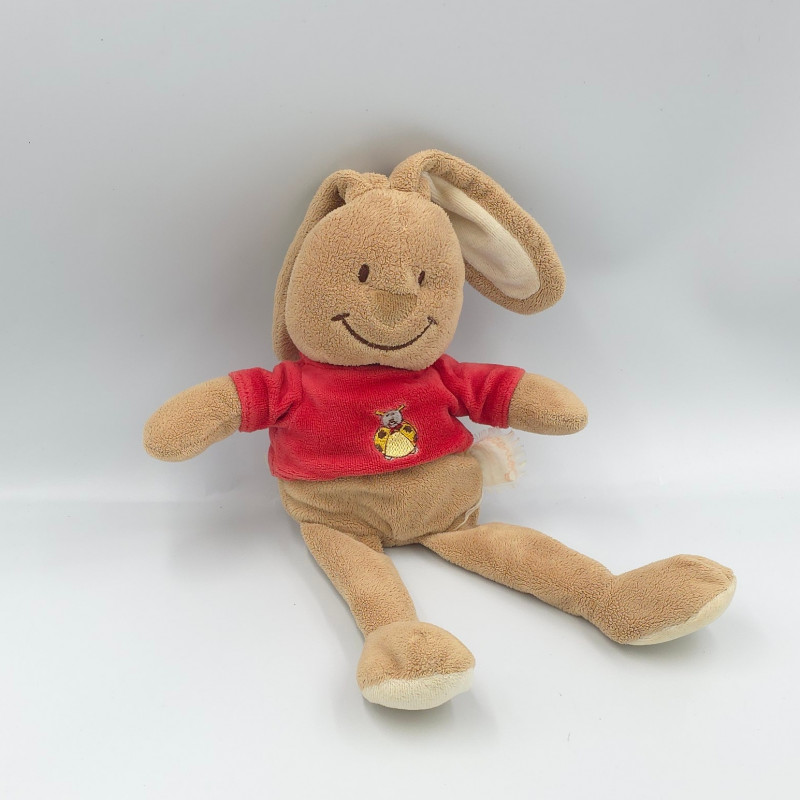 Doudou lapin maillot rouge coccinelle BENGY