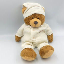 Doudou ours brun marron pyjama blanc HISTOIRE D'OURS