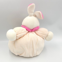Doudou lapin rose blanc La planete des ours