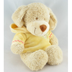 Doudou chien sweat capuche jaune NICOTOY