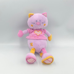 Doudou chat mauve rose Sweet compagny SAUTHON