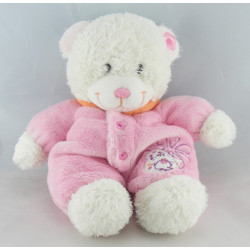 Doudou Ours Beige maillot pull rose fleur brodée Tex