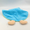 Doudou plat rond chien bleu vert MAXITA