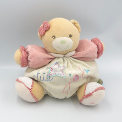 Doudou plat rond chien bleu vert MAXITA