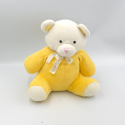 Doudou ours jaune blanc CHOCOLATINE