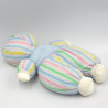 Doudou poupée chiffon rayé bleu rose