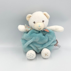 Doudou ours plume blanc vert bleu Bulle d'amour Kaloo