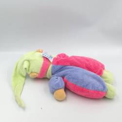Doudou ours rose vert bleu NOUNOURS