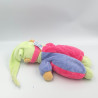 Doudou ours rose vert bleu NOUNOURS